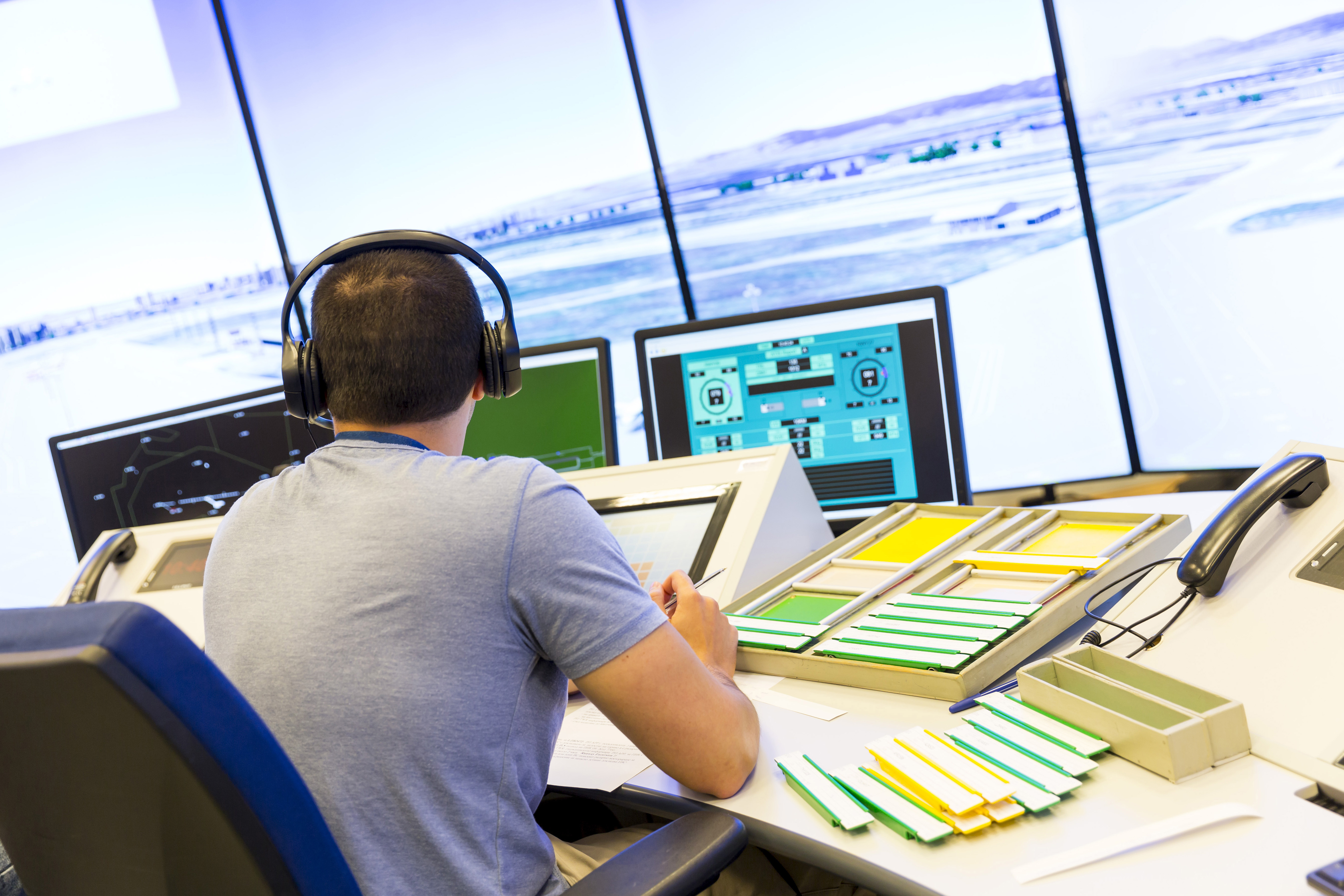 ATC Staff at Work in an Aerodrome Tower